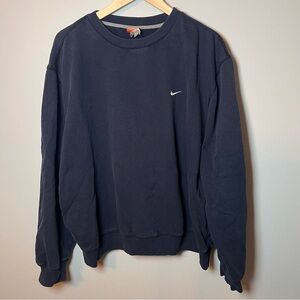 Nike Classic Crewneck Sweatshirt Men’s XXL Navy Blue Fleece Pullover 341570-405